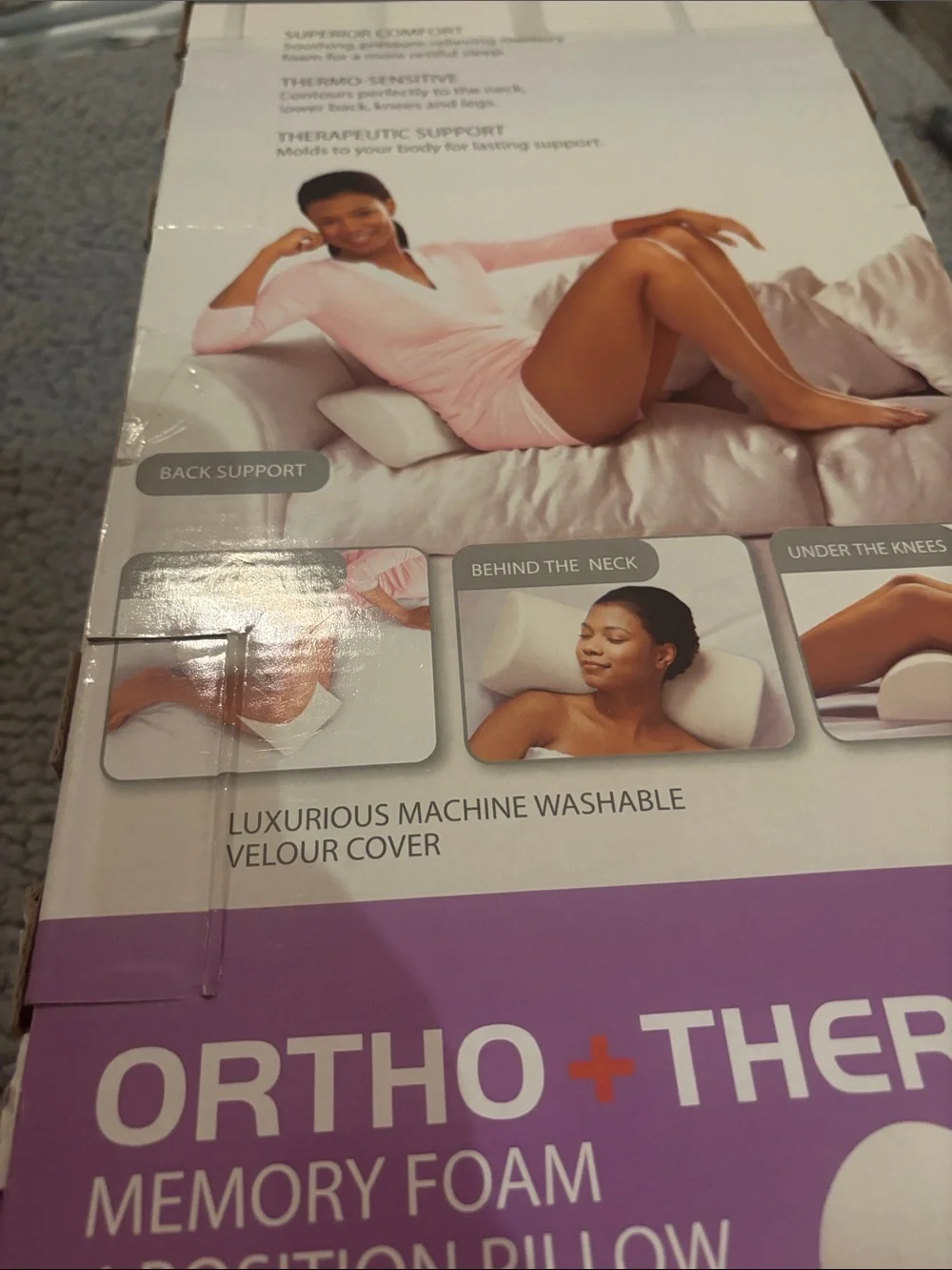 NWT Homedics Ortho + Therapy Memory Foam 4-Position Pillow - White